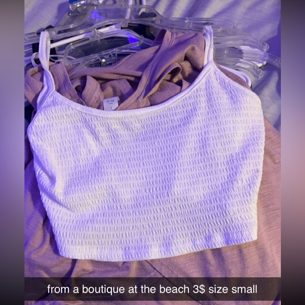 white boutique crop top